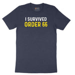 I Survived Order 66 - Mens & Ladies T-Shirt Short Sleeve Tee - Heather Navy