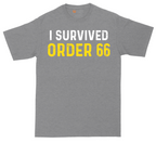 I Survived Order 66 tall t-shirt for men in Athletic Heather