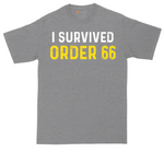 I Survived Order 66 tall t-shirt for men in Athletic Heather