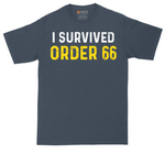 I Survived Order 66 tall t-shirt for men in Heather Navy