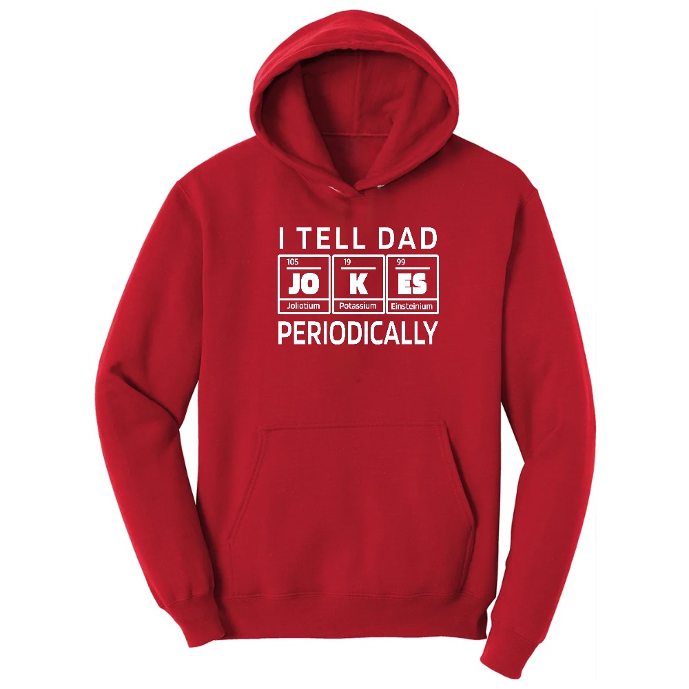 I Tell Jokes Periodically Hoodie - Red