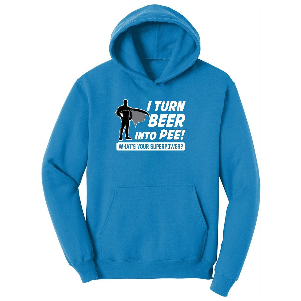 I Turn Beer Into Pee Ladies Hoodie - Sapphire