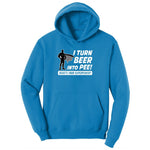 I Turn Beer Into Pee Ladies Hoodie - Sapphire