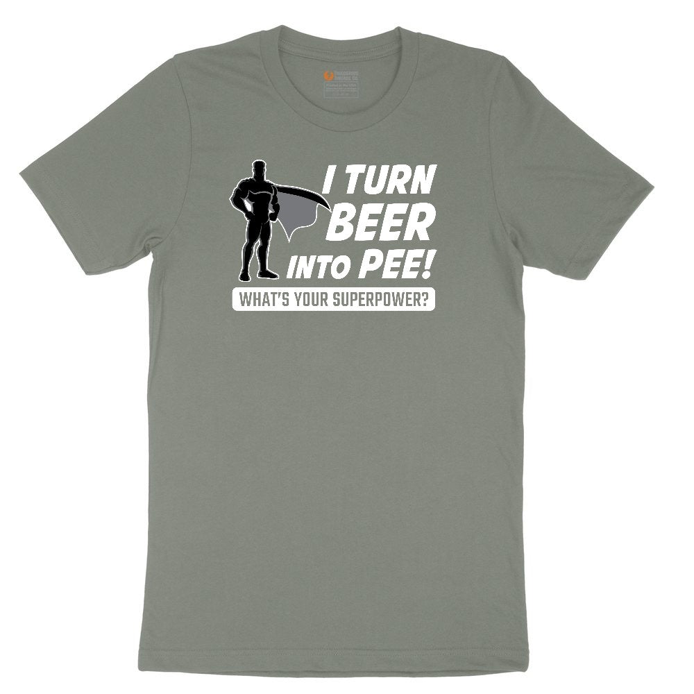 I Turn Beer Into Pee Ladies Short Sleeve Tee - Bamboo Blackout