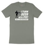 I Turn Beer Into Pee Ladies Short Sleeve Tee - Bamboo Blackout
