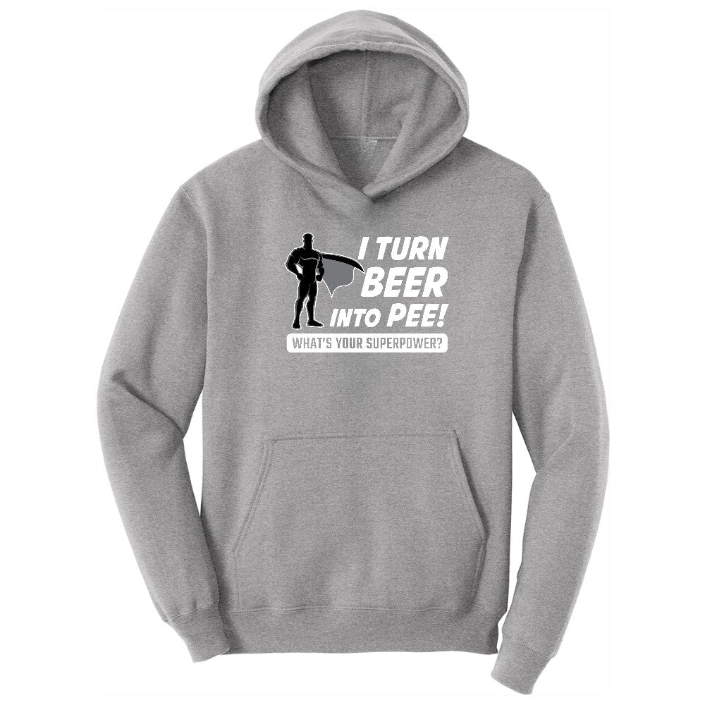 I Turn Beer Into Pee Hoodie - Athletic Heather
