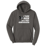 I Turn Beer Into Pee Hoodie - Charcoal
