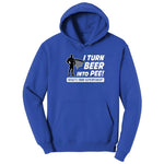 I Turn Beer Into Pee Hoodie - True Royal