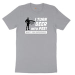 I Turn Beer Into Pee Short Sleeve Tee - Athletic Heather Grey