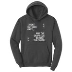 I Went Outside Once and the Graphics Weren't that Good - Mens & Ladies T-Shirt Ladies Hoodie - Dark Heather Grey