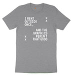 I Went Outside Once and the Graphics Weren't that Good - Mens & Ladies T-Shirt Toddler Short Sleeve Tee - Athletic Heather