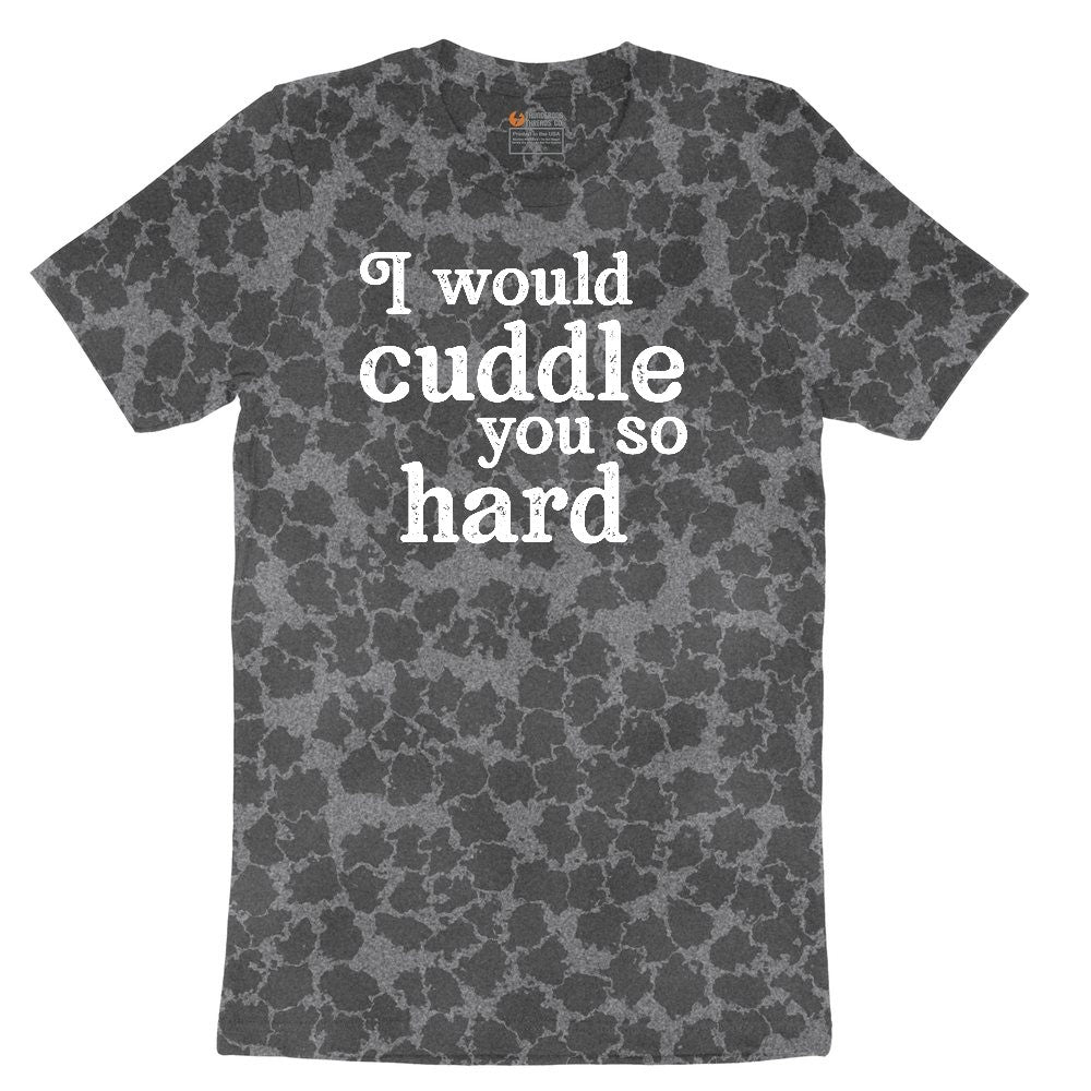 I Would Cuddle You So Hard Ladies Short Sleeve Tee - Black Leopard