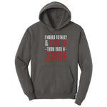 I Would Totally Be the First To Turn Into a Zombie - Mens & Ladies T-Shirt Hoodie - Charcoal