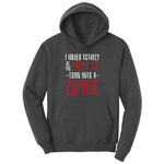 I Would Totally Be the First To Turn Into a Zombie Youth Hoodie - Dark Heather Grey