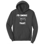 I'd Smoke That Beef Version Ladies Hoodie - Dark Heather Grey