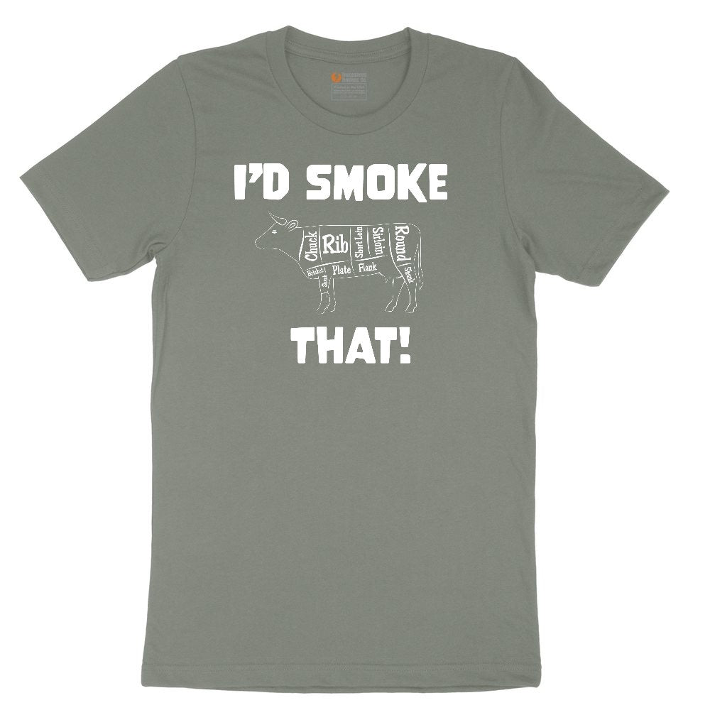 I'd Smoke That Beef Version Ladies Short Sleeve Tee - Bamboo Blackout