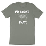 I'd Smoke That Beef Version Ladies Short Sleeve Tee - Bamboo Blackout