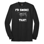I'd Smoke That Beef Version Long Sleeve Tee - Jet Black