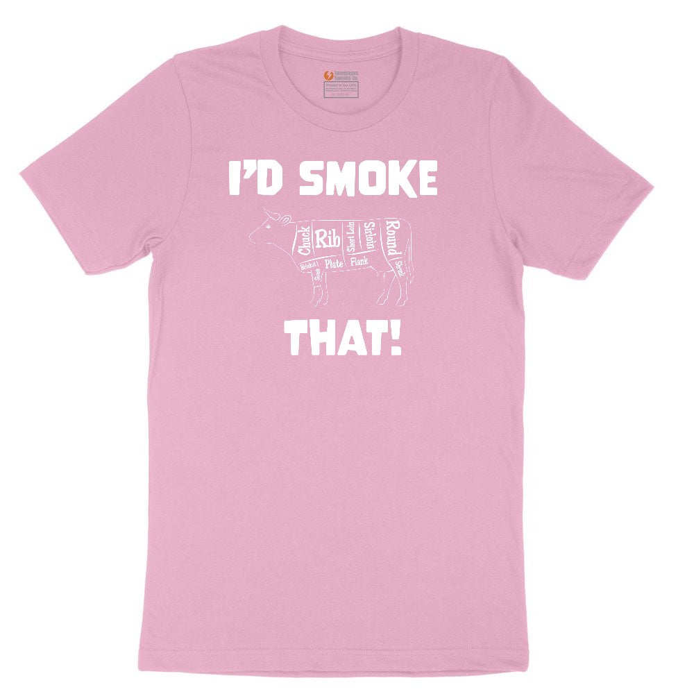 I'd Smoke That Beef Version Toddler Short Sleeve Tee - Candy Pink