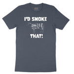 I'd Smoke That Beef Version Youth Short Sleeve Tee - Heather Navy
