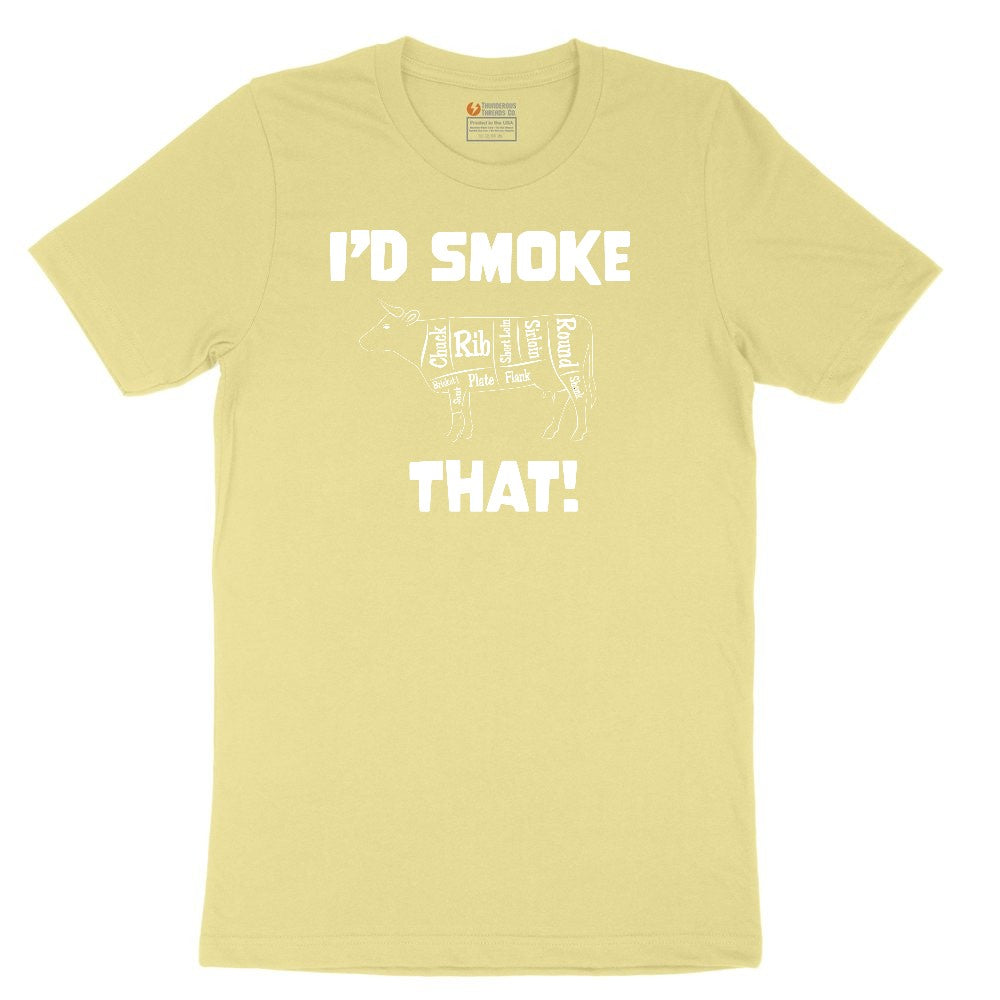 I'd Smoke That Beef Version Youth Short Sleeve Tee - Yellow