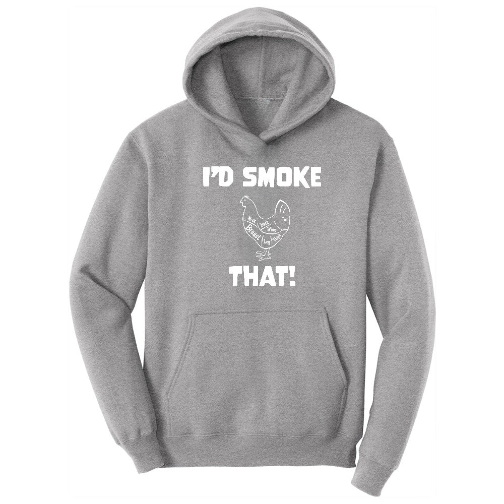 I'd Smoke That Chicken Version Hoodie - Athletic Heather