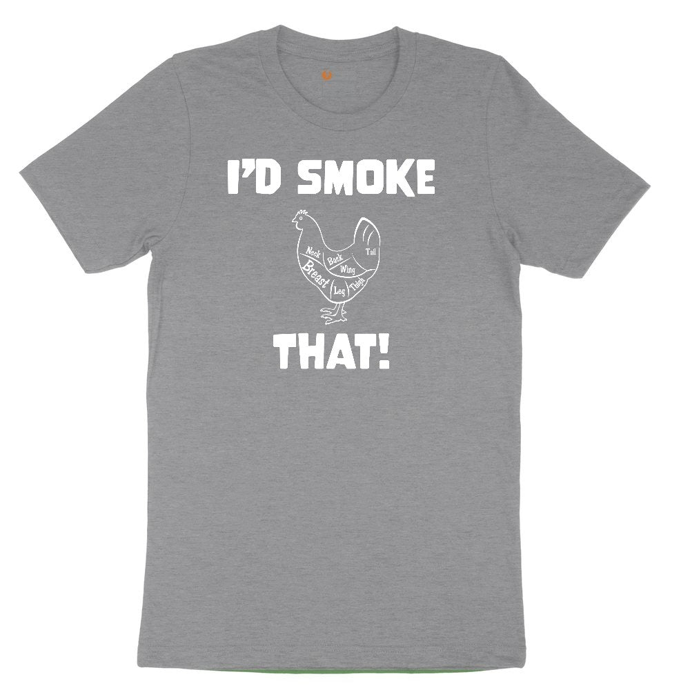 I'd Smoke That Chicken Version Toddler Short Sleeve Tee - Athletic Heather