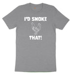 I'd Smoke That Chicken Version Toddler Short Sleeve Tee - Athletic Heather