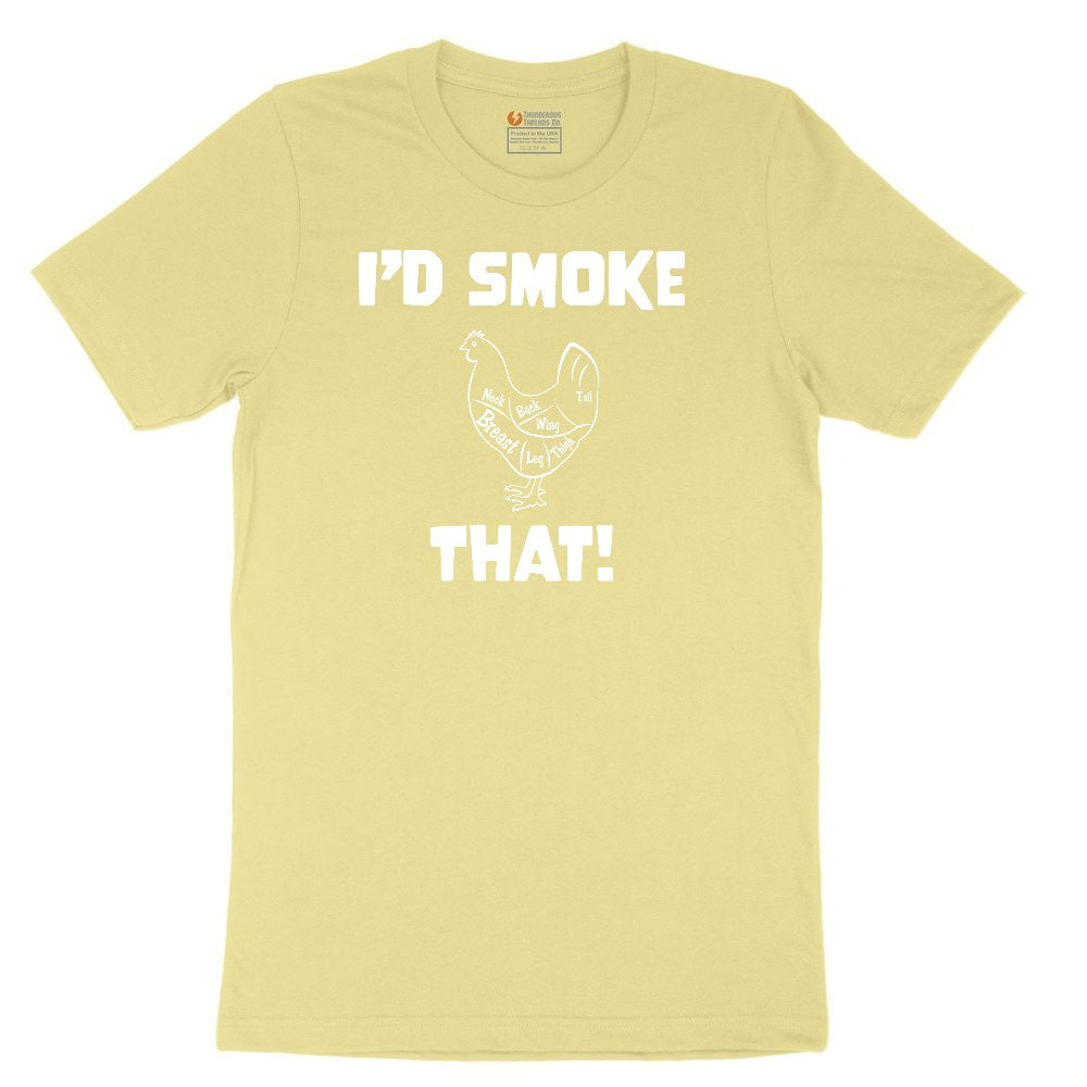I'd Smoke That Chicken Version Toddler Short Sleeve Tee - Yellow