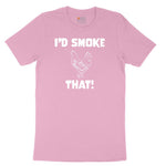 I'd Smoke That Chicken Version Youth Short Sleeve Tee - Candy Pink