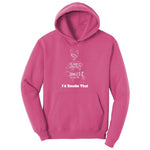 I'd Smoke That Meat Chart Version Ladies Hoodie - Sangria