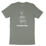 I'd Smoke That Meat Chart Version Ladies Short Sleeve Tee - Bamboo Blackout