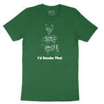 I'd Smoke That Meat Chart Version Short Sleeve Tee - Athletic Kelly