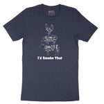 I'd Smoke That Meat Chart Version Short Sleeve Tee - Heather Navy