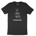 I'd Smoke That Meat Chart Version Short Sleeve Tee - Jet Black