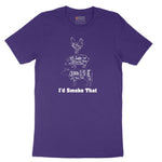 I'd Smoke That Meat Chart Version Short Sleeve Tee - Team Purple