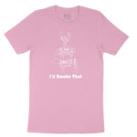 I'd Smoke That Meat Chart Version Toddler Short Sleeve Tee - Candy Pink