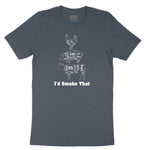 I'd Smoke That Meat Chart Version Toddler Short Sleeve Tee - Heather Navy