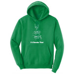I'd Smoke That Meat Chart Version Youth Hoodie - Kelly Green
