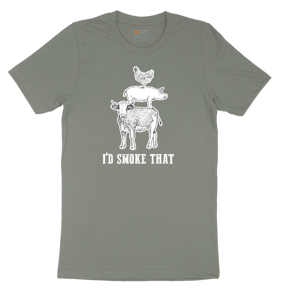 I'd Smoke That Original Design Ladies Short Sleeve Tee - Bamboo Blackout