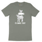 I'd Smoke That Original Design Ladies Short Sleeve Tee - Bamboo Blackout