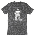 I'd Smoke That Original Design Ladies Short Sleeve Tee - Black Leopard