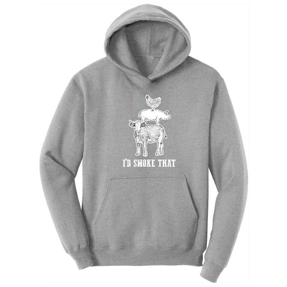 I'd Smoke That Original Design Hoodie - Athletic Heather