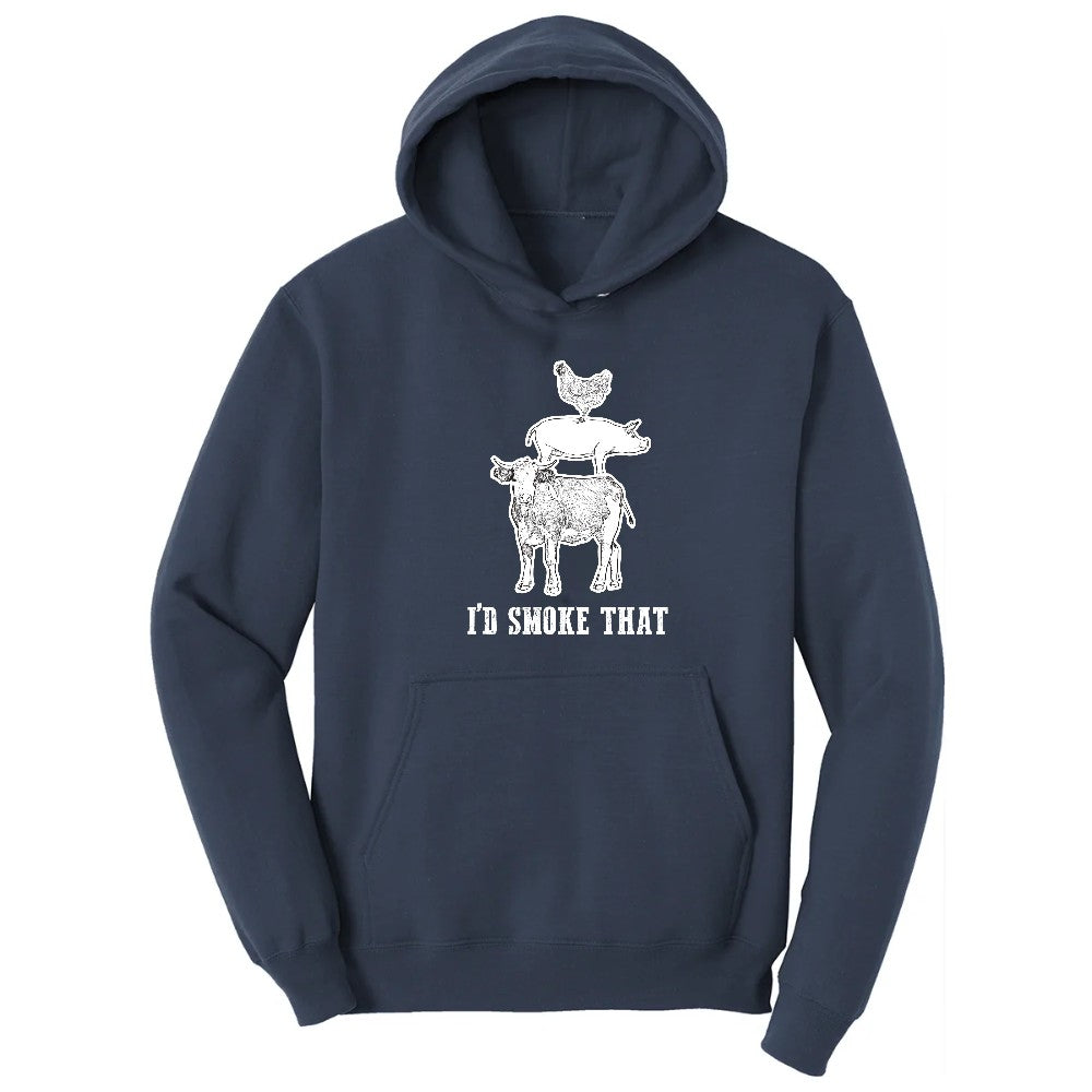 I'd Smoke That Original Design Hoodie - Navy