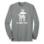 I'd Smoke That Original Design Long Sleeve Tee - Athletic Grey