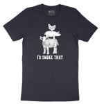 I'd Smoke That Original Design Short Sleeve Tee - Deep Navy