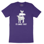 I'd Smoke That Original Design Short Sleeve Tee - Team Purple