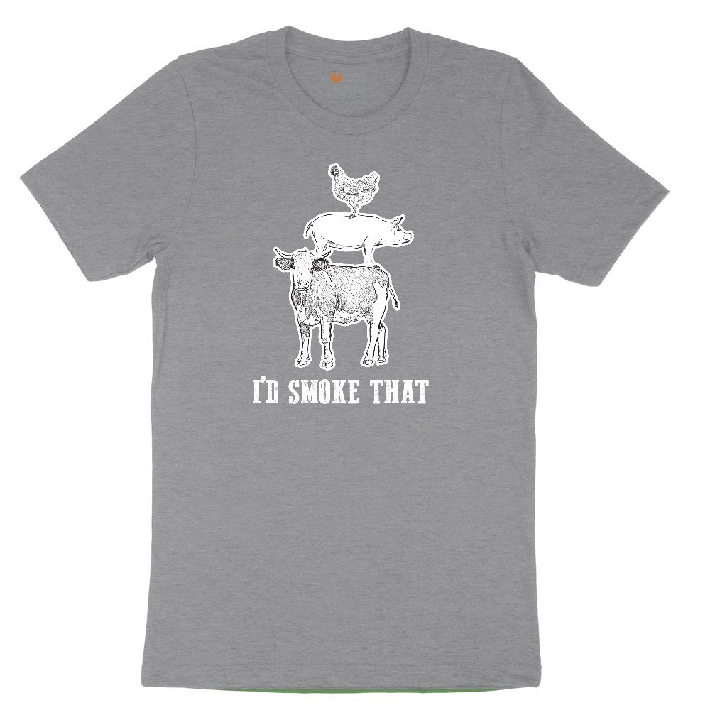 I'd Smoke That Original Design Toddler Short Sleeve Tee - Athletic Heather