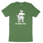 I'd Smoke That Original Design Toddler Short Sleeve Tee - Athletic Kelly