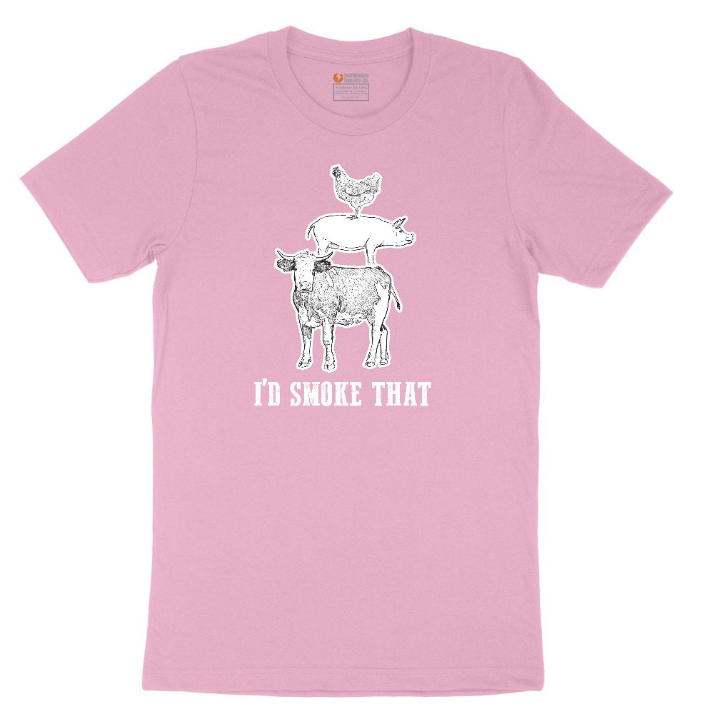 I'd Smoke That Original Design Toddler Short Sleeve Tee - Candy Pink